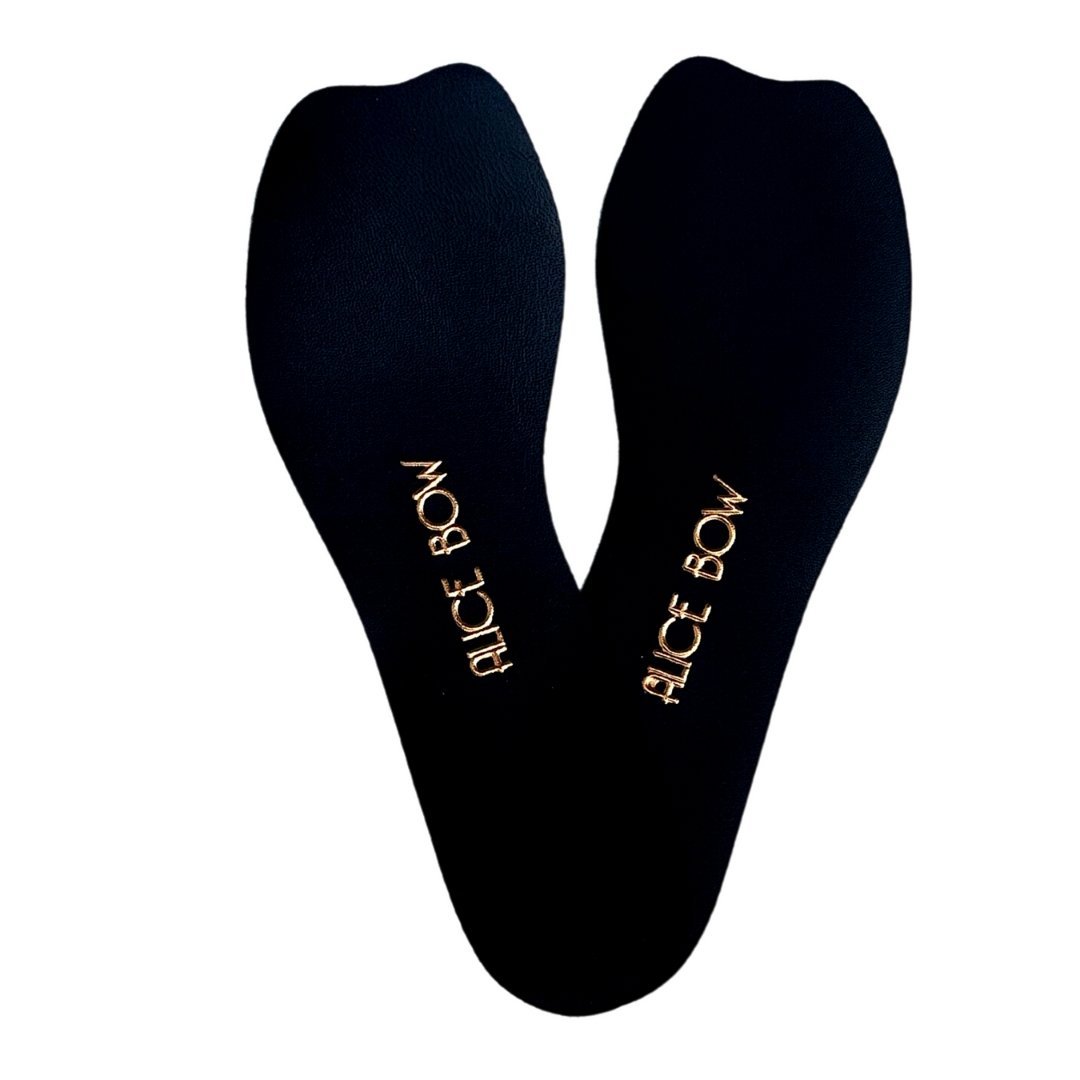 LIMITED EDITION Insoles - Midnight Black with Bronze Logo - Alice Bow