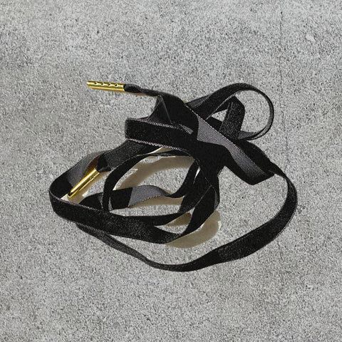 Velvet Shoelaces - Midnight Black